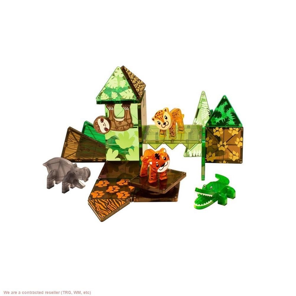 Magna-Tiles Jungle Animals 25-Piece Magnetic Building Set