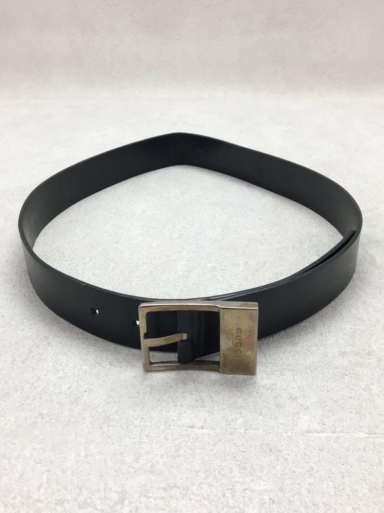 GUCCI Mens Black Leather Plain Belt 036 2194 1568 90 36