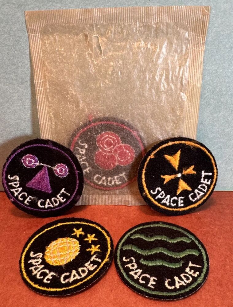 5 Tom Corbett Space Cadet Round Patches Cereal Premiums RARE