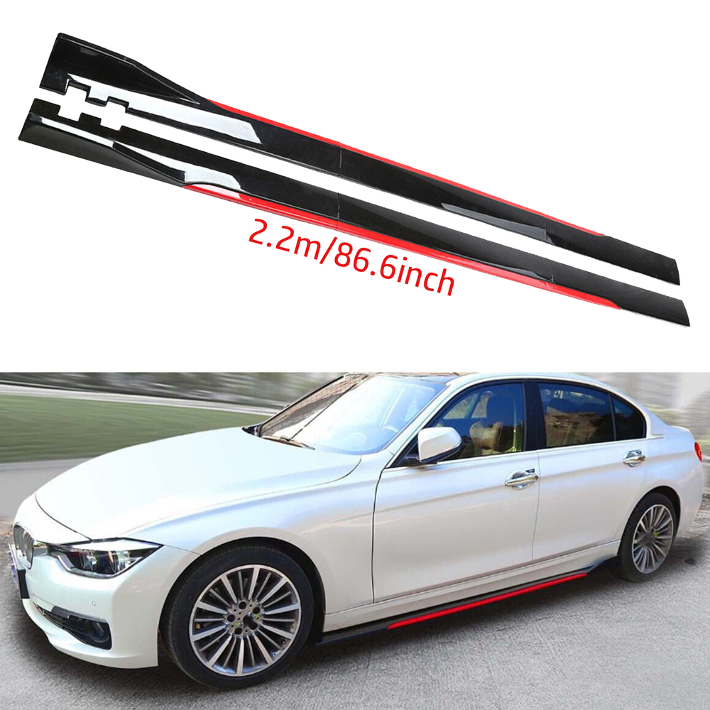 For BMW E90 E92 E93 06+ Side Skirt Extension Body Kit Splitter Spoiler Glossy