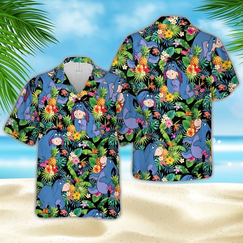 Enchanting Eeyore Pineapple Tropical Summer Vibes Winne The Pooh 3D Hawaii Shirt