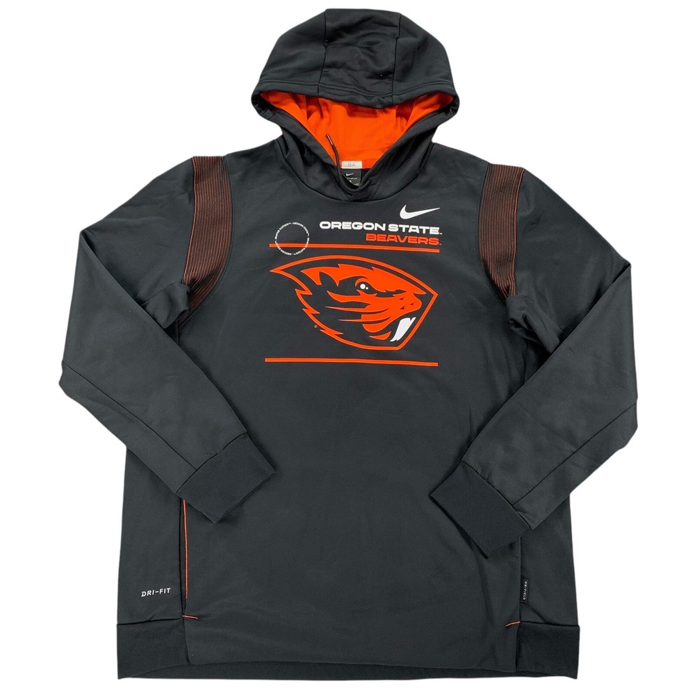 Nike On Field Oregon State Beavers Hoodie Dri Fit Black Mens Size XL