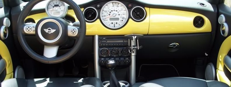 Mini OEM R52 R53 Blue Red Yellow Interior Dashboard 3 PIece Trim Kit Brand New