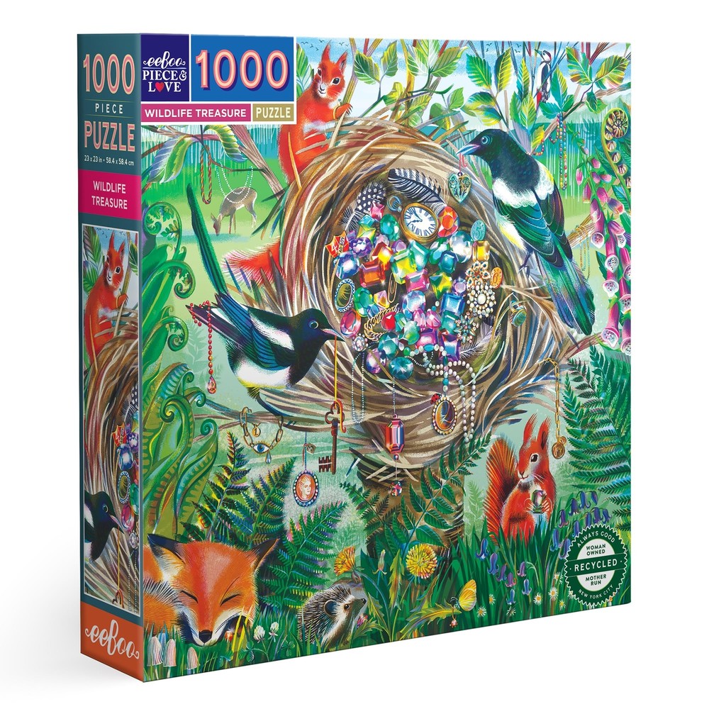: Wildlife Treasure - 1000 Piece Puzzle - Adult Square Jigsaw, 23x23, Include...