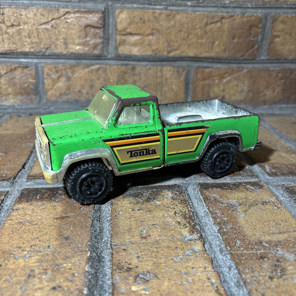 VTG ✅ 1980s Tonka Pressed Steel Green Pickup Truck Vintage Toys ✅ Made in USA