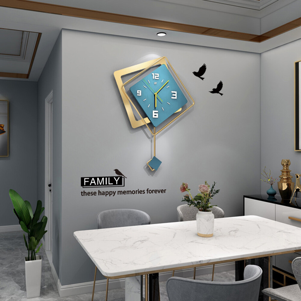 Modern Silent Digital Metal Wall Clock - Stylish Home Decor Art