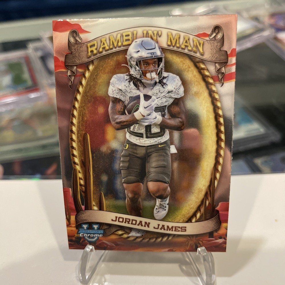 Jordan James 2024 Bowman University U Chrome Ramblin Man #RM-7 Oregon Ducks 🔥