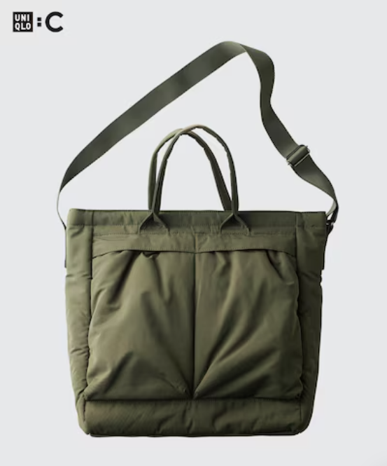 【Buy 2, get 10%】UNIQLO:C 2WAY Utility Bag GRAY/BLACK/OLIVE Unisex New Japan