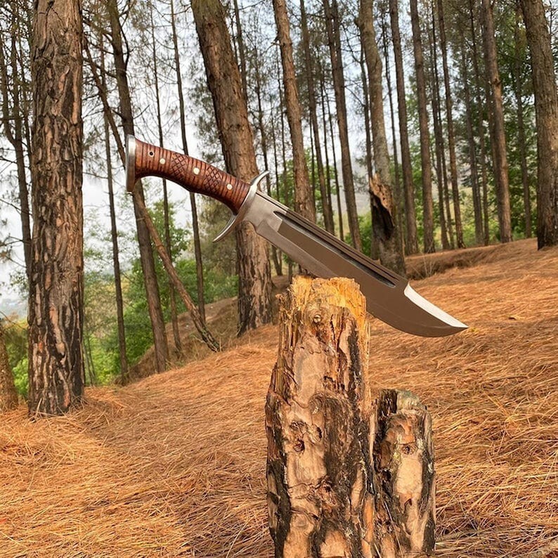 Custom Handmade Carbon Steel Blade Tactical Bowie Knife | Hunting Knife| Camping