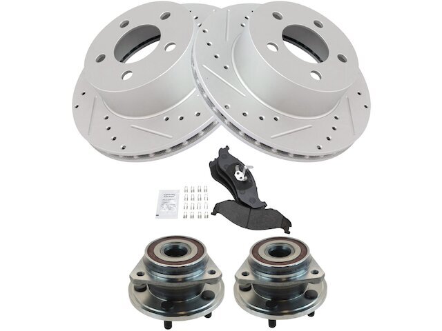 Front Brake Pad and Rotor and Wheel Hub Kit fits Grand Cherokee 1993-1998 23CKKQ