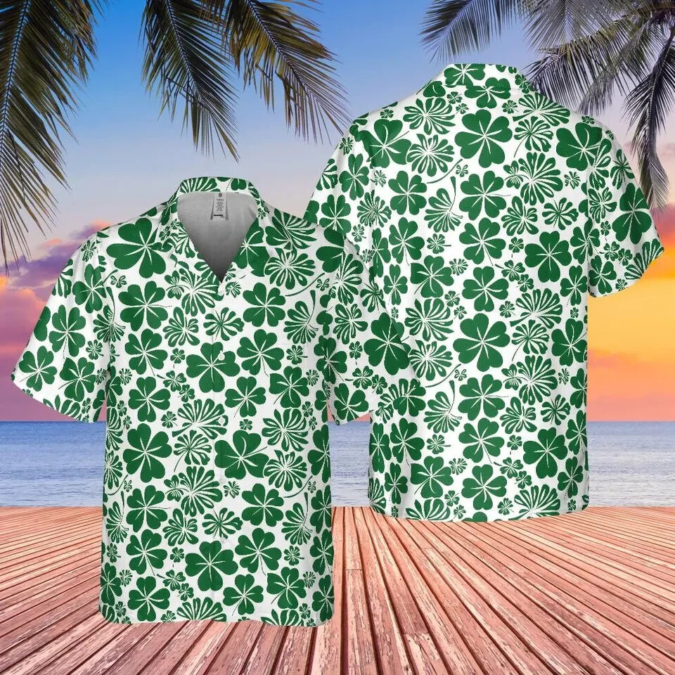 St. Patrick's Day Hawaiian Shirt, Button Down Full Size S-5XL