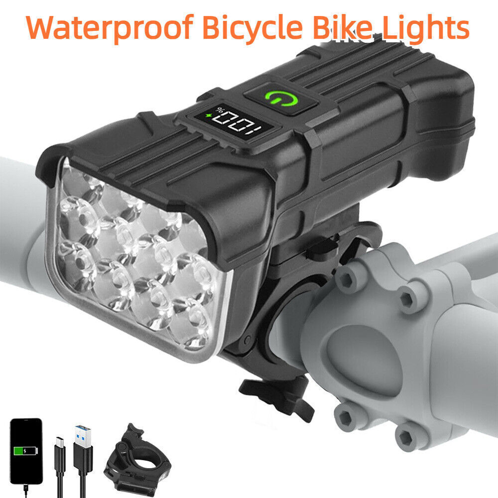 1800mAh Waterproof Super Bright Rechargeable Bike Headlight Front Light