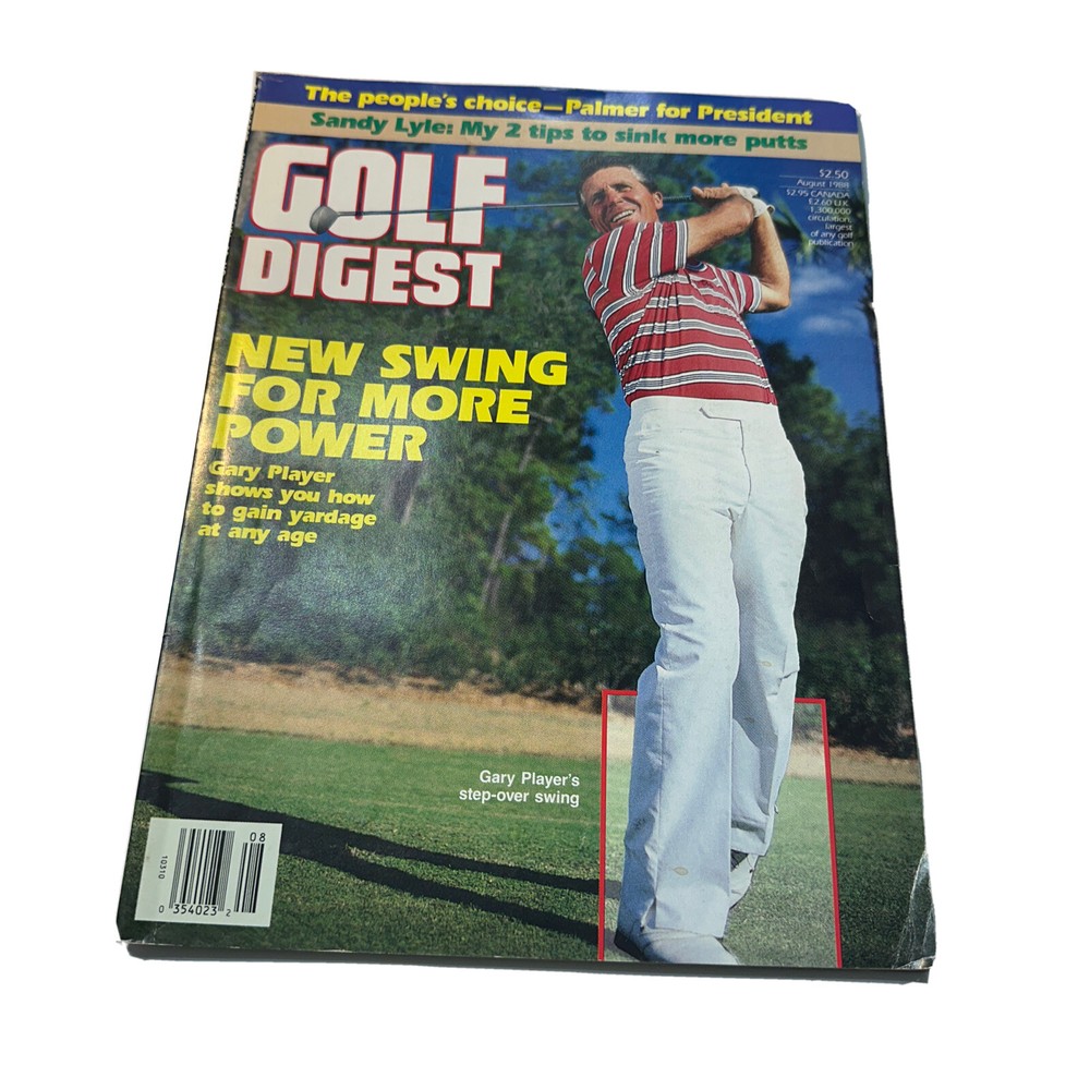 Golf Digest 1988 “New Swing For More Power” Gary Player’s Cover Photo Vintage