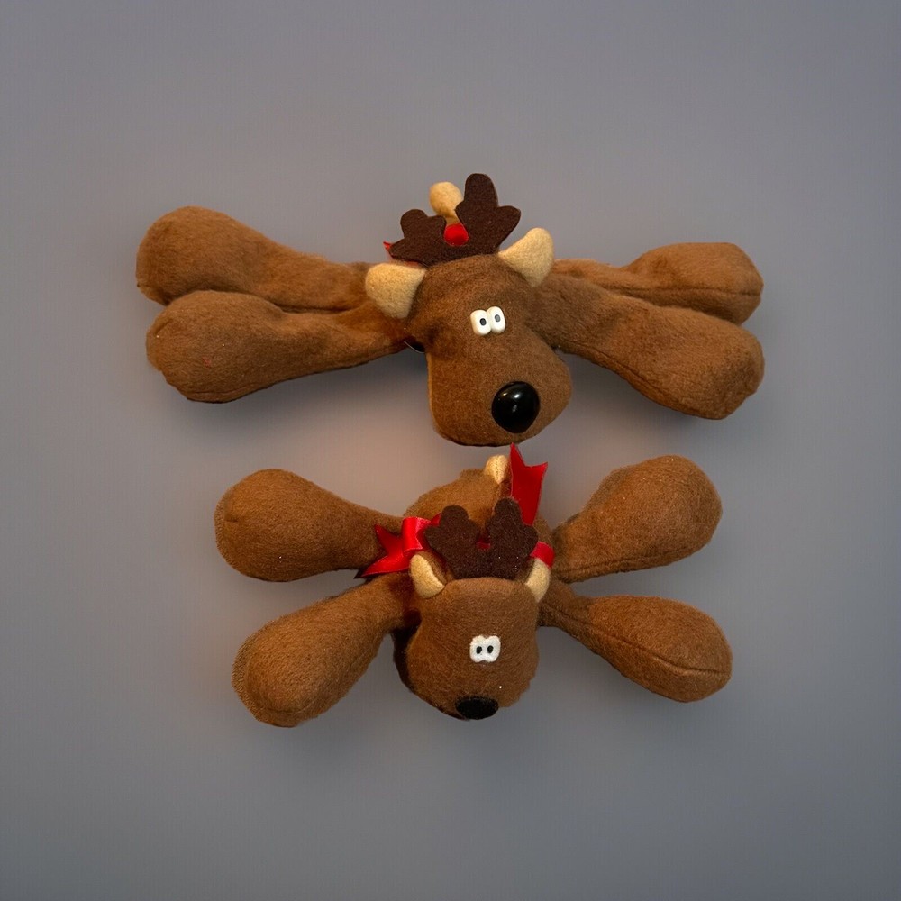 Vintage Hallmark Rodney Reindeer Plush Christmas Holiday And Also a 6’ Reindeer