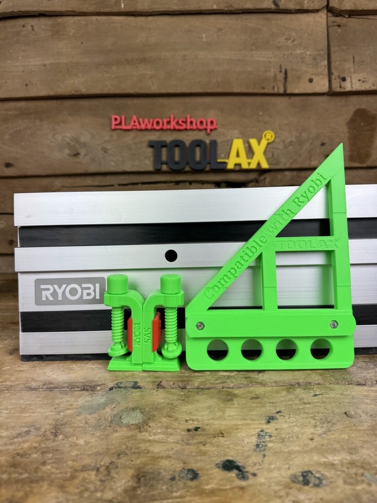 Ryobi Track Saw  Bundle G-Clamp All-In-One + 45&90 Degree Angle Guide Rail Stop