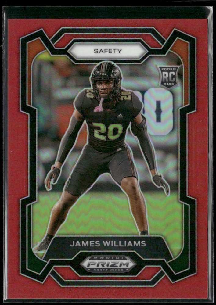 2024 Panini Prizm Draft Picks #181 James Williams Red #/299
