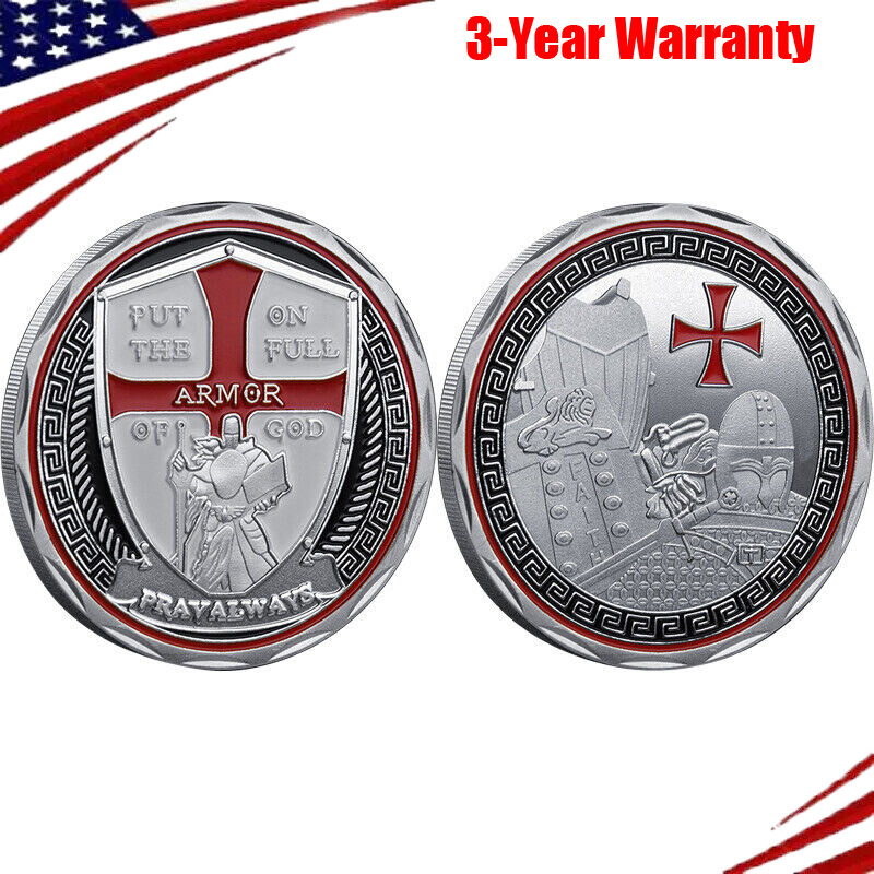 1PC Put on The Full Armor of God Collection Gift Commemorative Challenge Coins