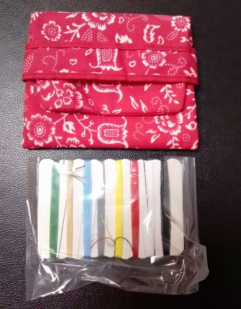 CLEARANCE SALE Vintage 1983 Avon Sewing Pouch Kit Soft Traveling-image