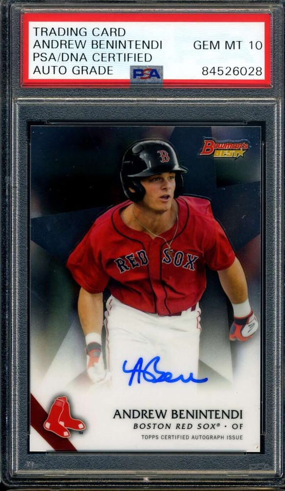 Andrew Benintendi 2015 Bowman's Best Rookie Autograph PSA 10 Gem Mint DNA Signed