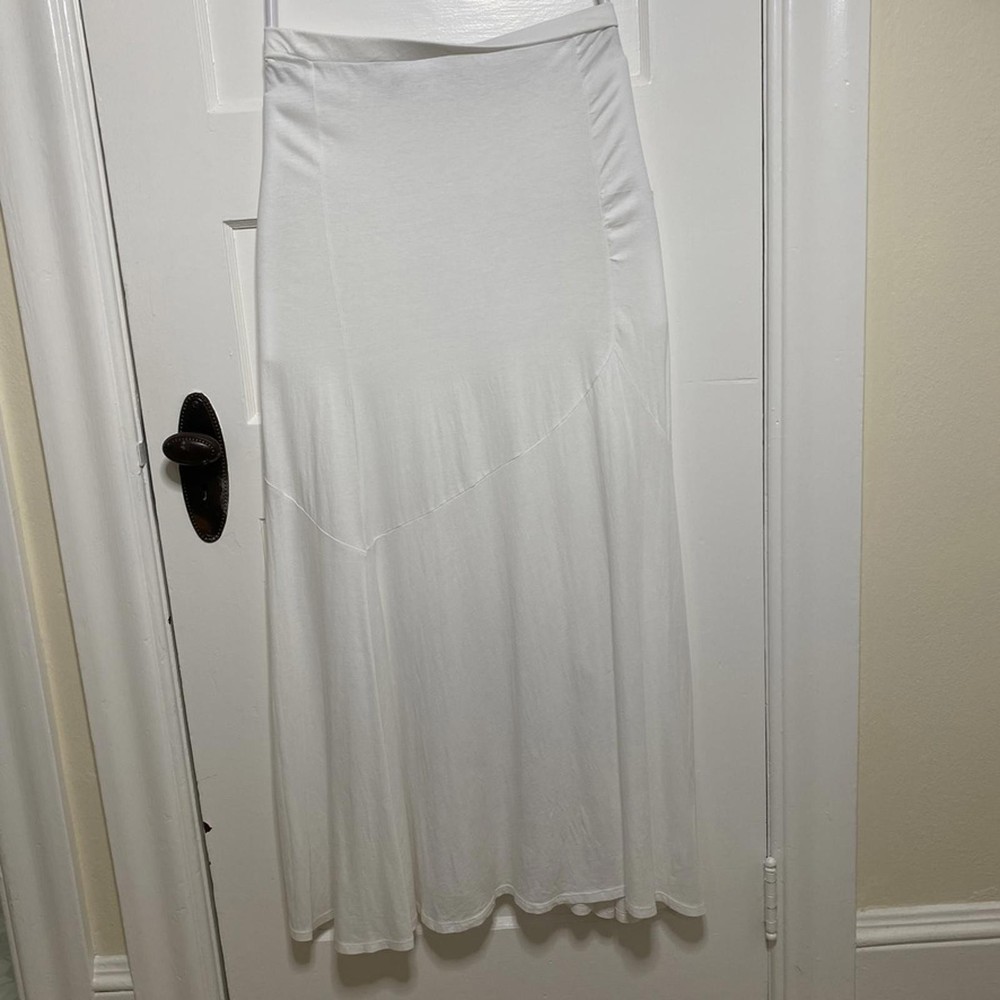 Indigenous White Maxi Skirt Womens Large Organic Cotton Balletcore Coastal Chic