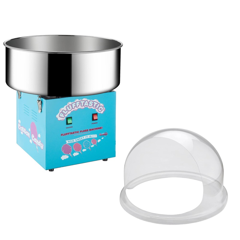 Cotton Candy Machine – Flufftastic 1000W Floss Maker with Dome Shield and Sta...