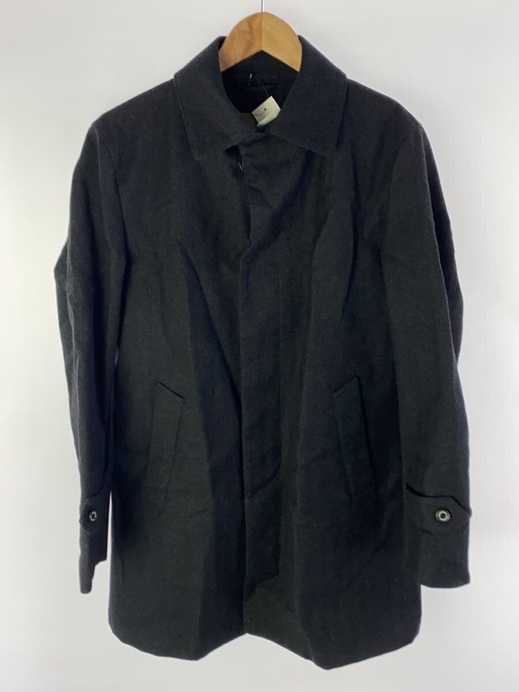 Mackintosh Philosophy  Steel Collar Coat/38/Wool/Blk/Plain/4Cn69-369-08