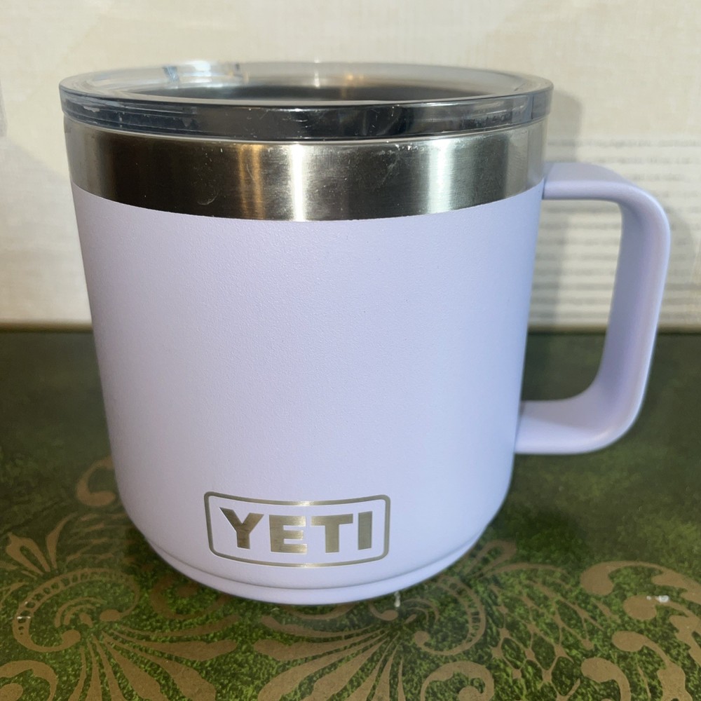 Yeti Rambler 14 oz Lilac Stainless Steel Insulated Coffee Mug with Lid