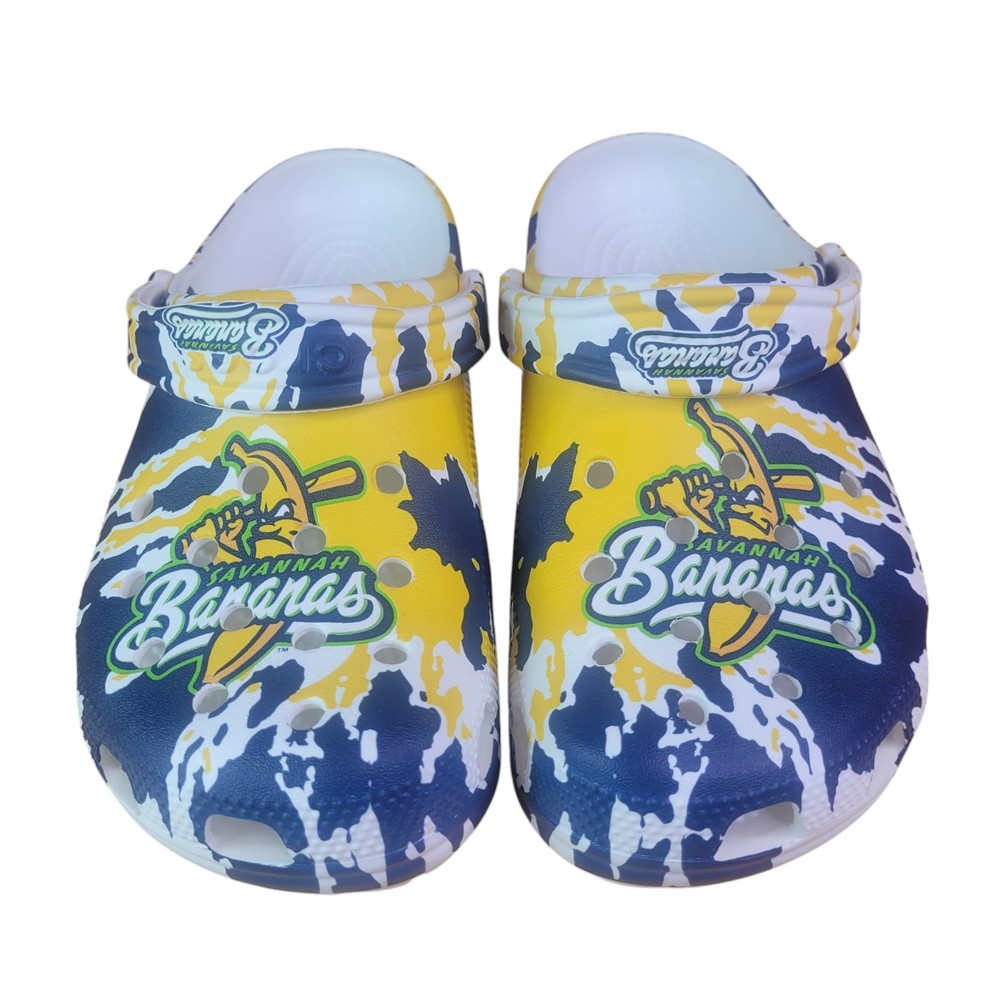 Unisex Clogs Crocs Savannah Bananas Baseball Classic Clogs White M6/W8