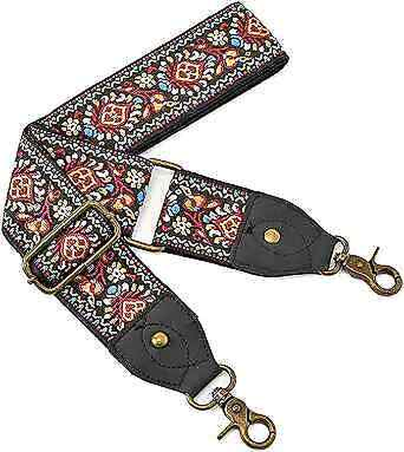 Purse Strap Wide Shoulder Strap Replacement Crossbody Handbag Black Leather-17