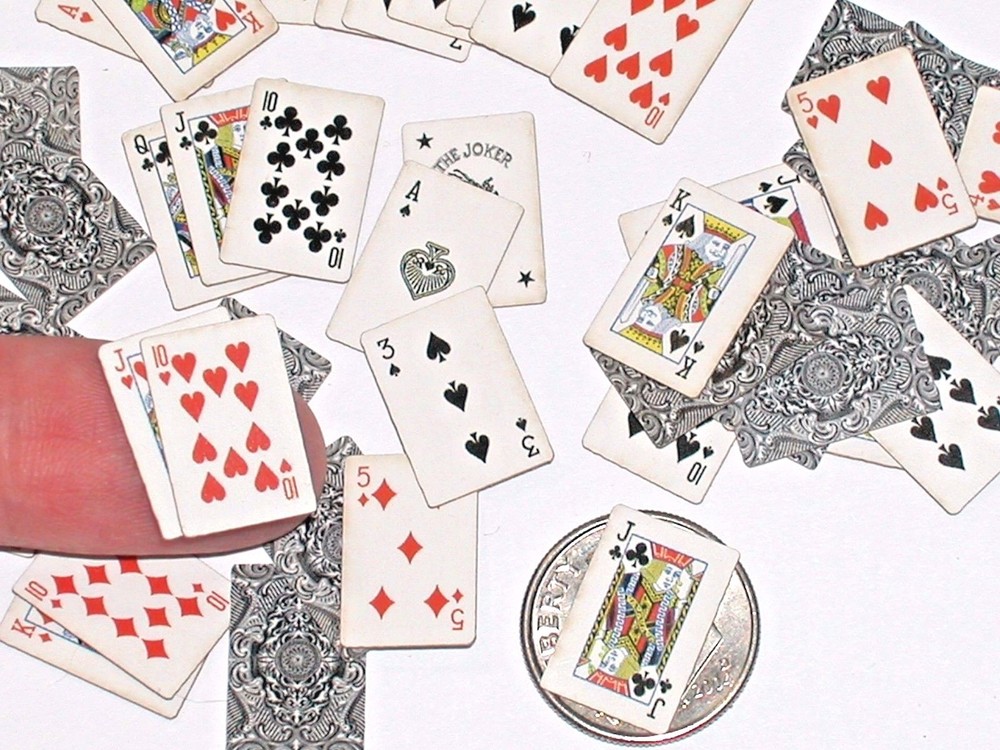 20pc Tiny mix little Cards witch Miniature Dollhouse deck of random Poker cards