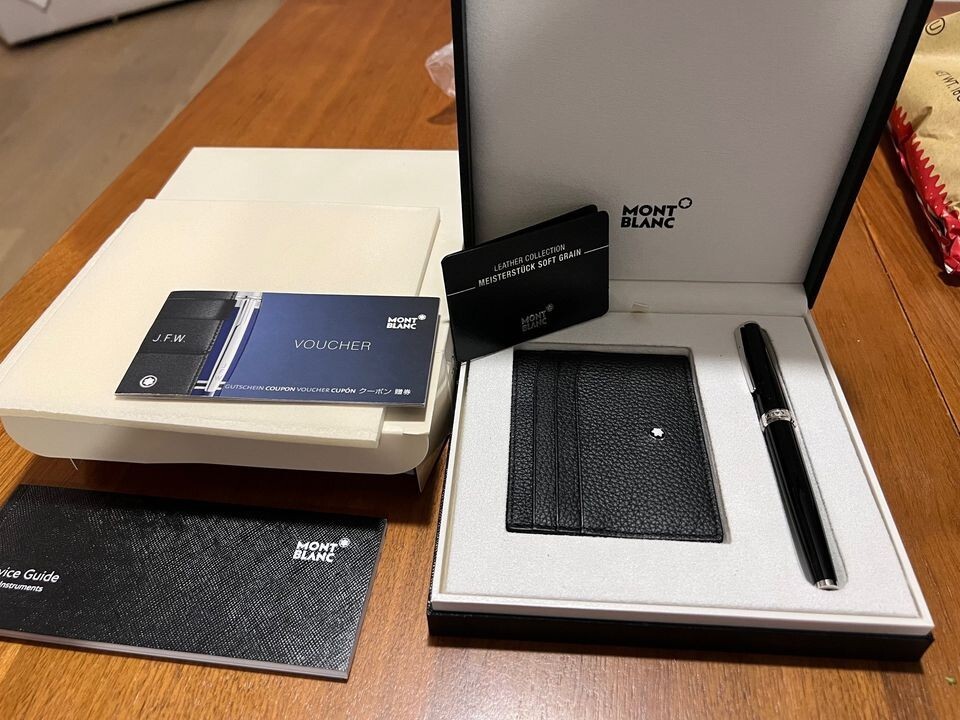 Montblanc Meisterstück Classique Rollerball Pen with Pocket Holder and Free Voucher-image