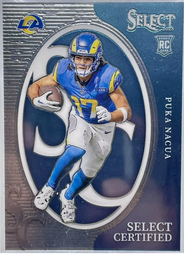 2023 Panini Select Puka Nacua Select Certified RC #CRO-PNA