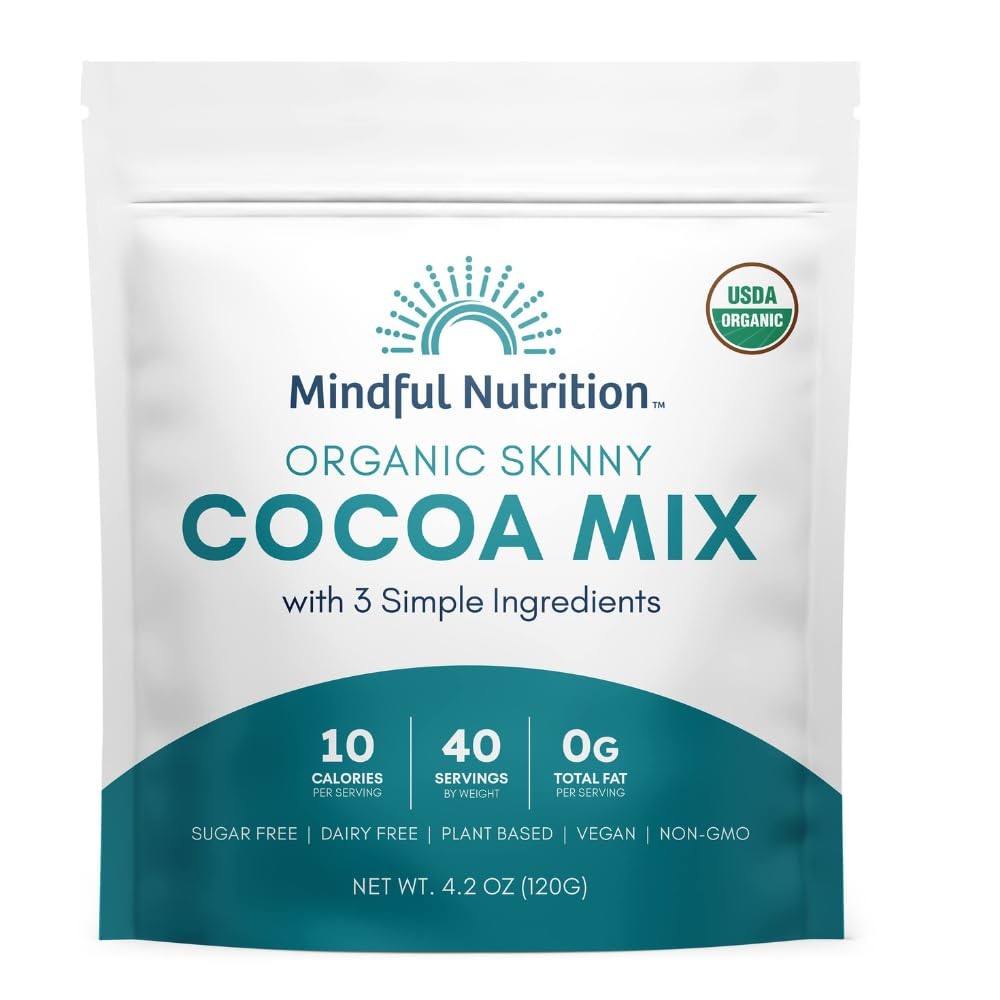 Mindful Nutrition Organic Sugar-Free Skinny Hot Cocoa Mix 40 Servings