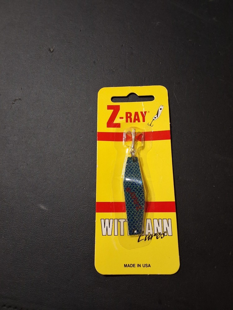 VINTAGE Wittman LURES Z-RAY BLUE Z-FIN 1/4 oz NEW NOS ORIGINAL PACK! RARE