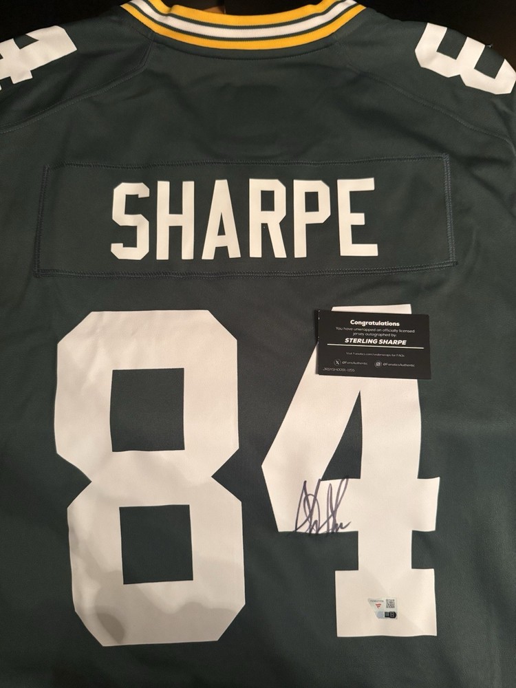 Sterling Sharpe Green Bay Packers Signed Jersey Fanatics Authentic Autograph