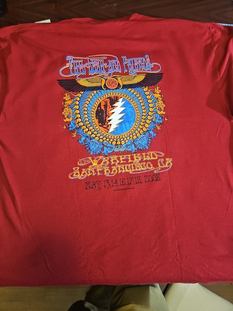 Vintage Grateful Dead Phil Lesh Concert Tee San Francisco 2008 2XL