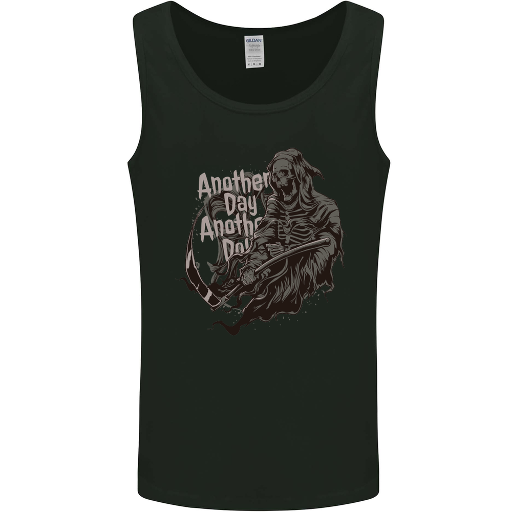 Another Day Another Dollar Grim Reaper Mens Vest Tank Top