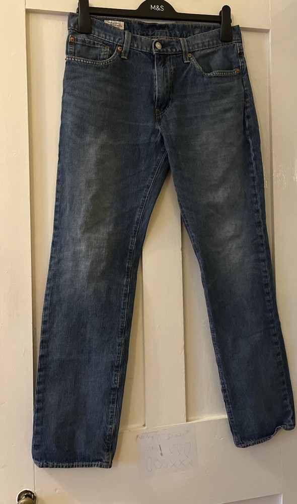 Levi's 511 Premium Blue Stretch Denim Mid Rise Straight Leg Jeans W32 L32