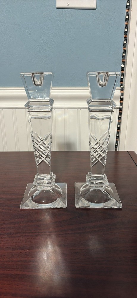 Vintage Shannon Crystal Design of Ireland Candlestick Holders