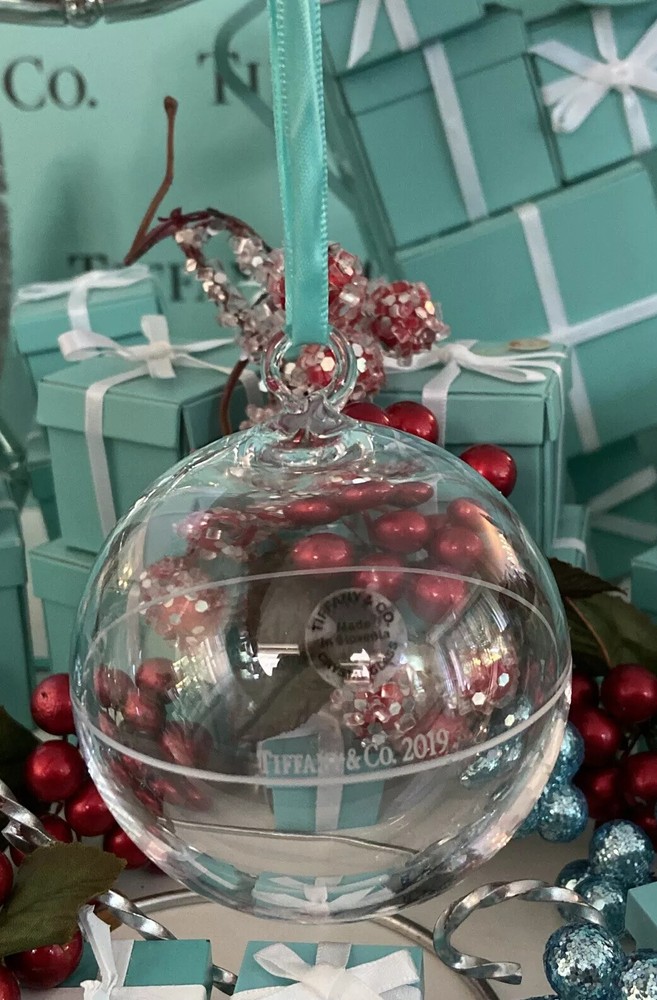 Tiffany&Co Crystal Glass Ball Ornament Christmas Holiday Tree 2019 FLASH SALE-image