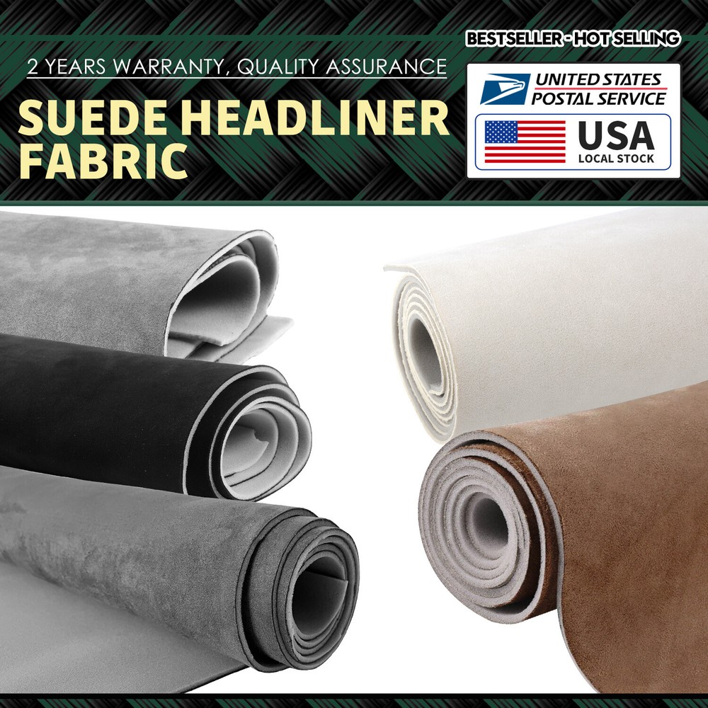 Automotive Roof lining Replace Headliner Material Suede Fabric Foam Backing US
