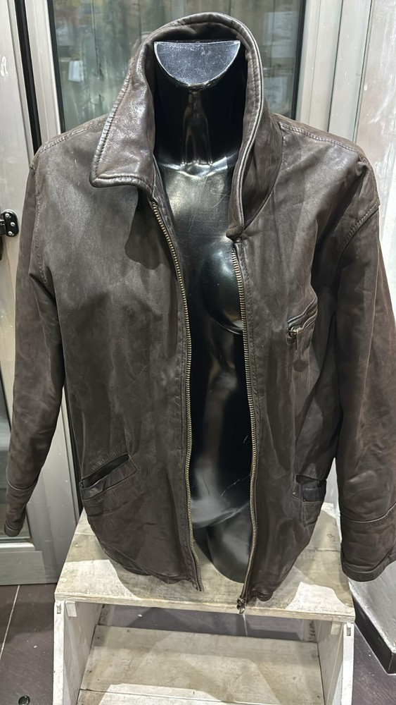 Vintage Douglas Brown Leather Jacket for Men Size 50 LLD469