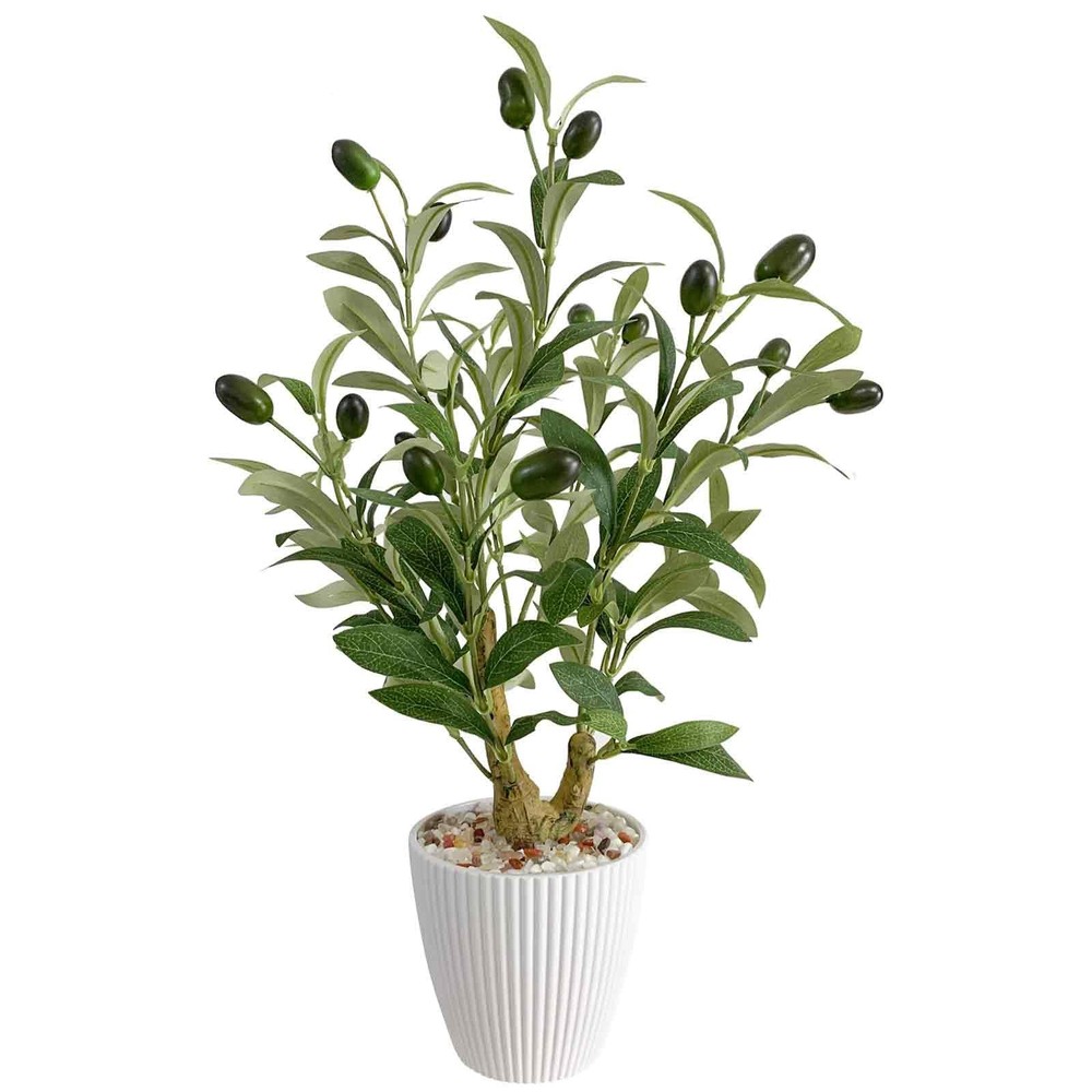 WOXBITA 18 Inch Artificial Olive Tree Faux Potted Plant for Home Decor