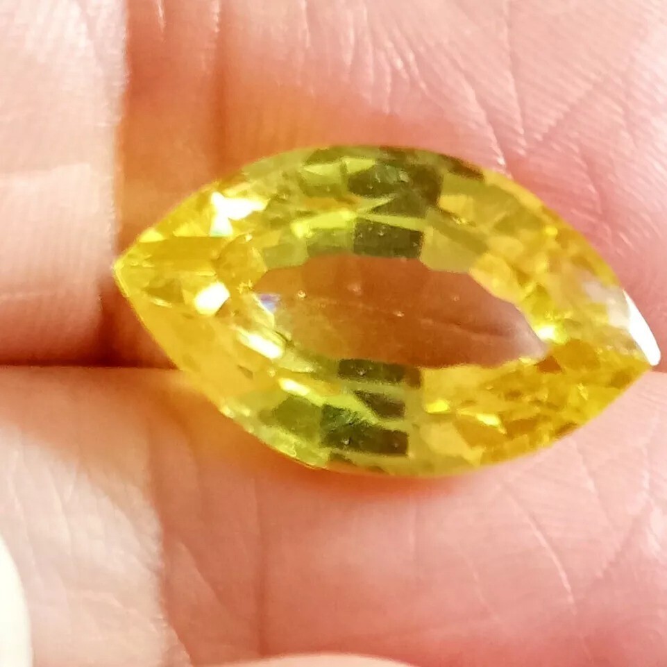 Shine Marquise Cut Yellow Sapphire Natural 10-12 Ct Loose Gemstone Certified