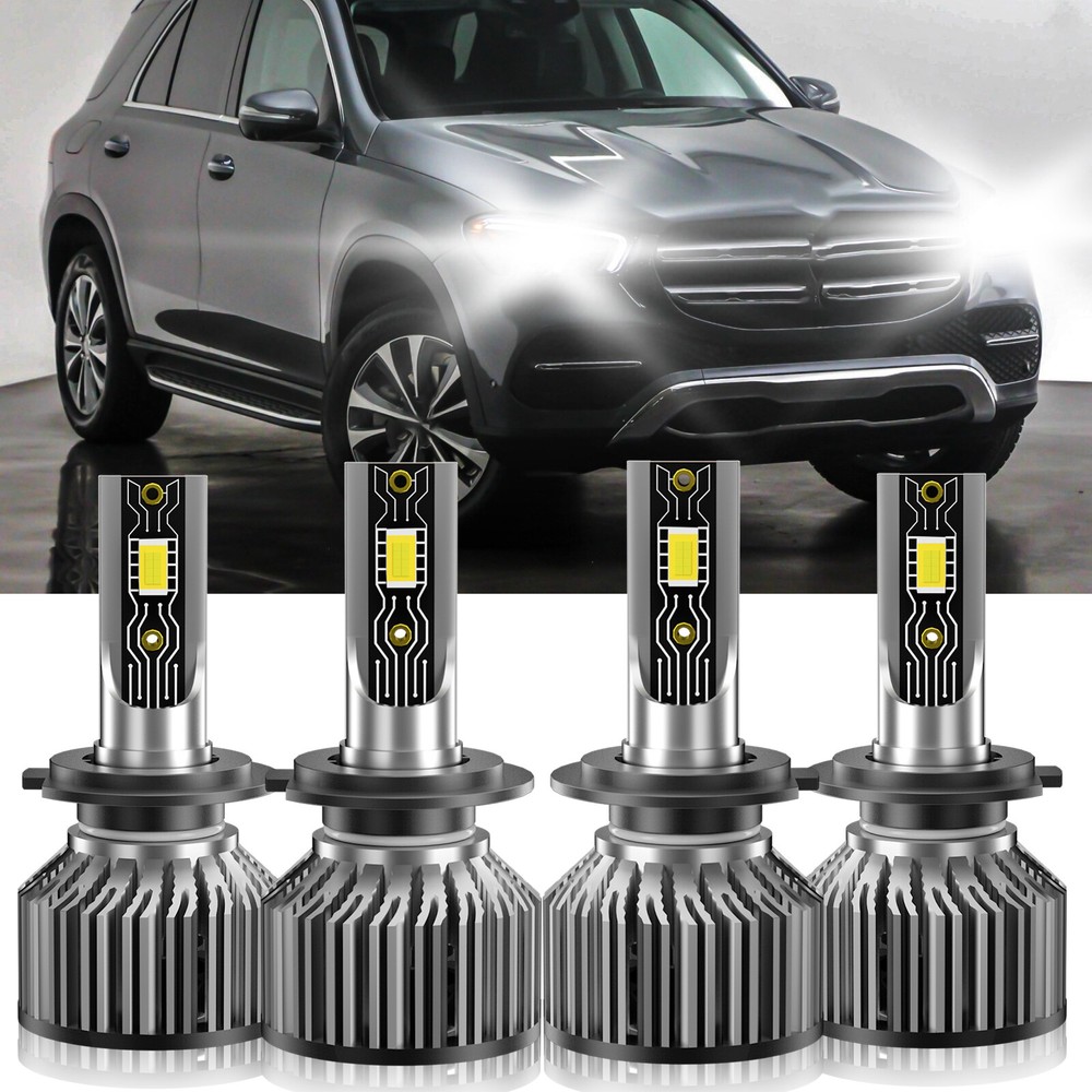 For Mercedes-Benz GLE350 2016-2020 H7+H7 Combo LED Headlight High Low Beam Bulbs