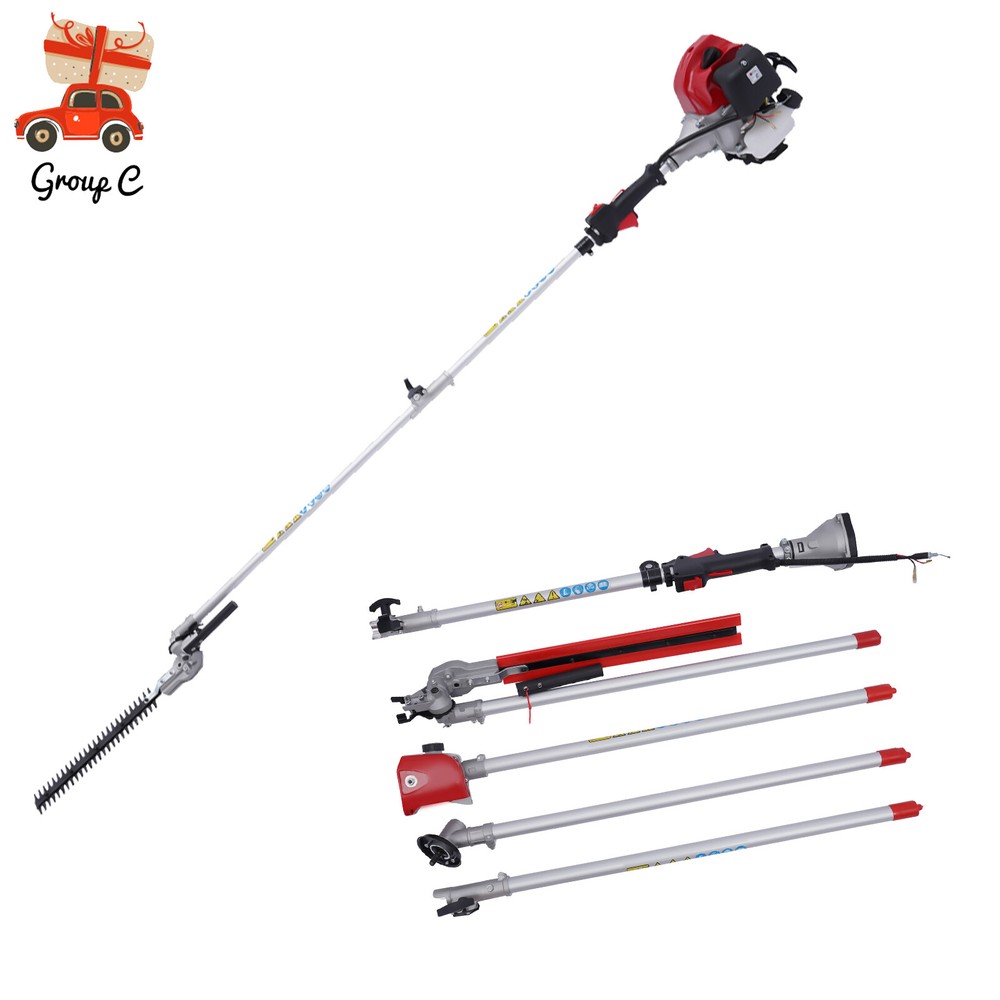 51.7CC Gas Pole Saw Brush Cutter Hedge Trimmer for Tree Weed Garden
