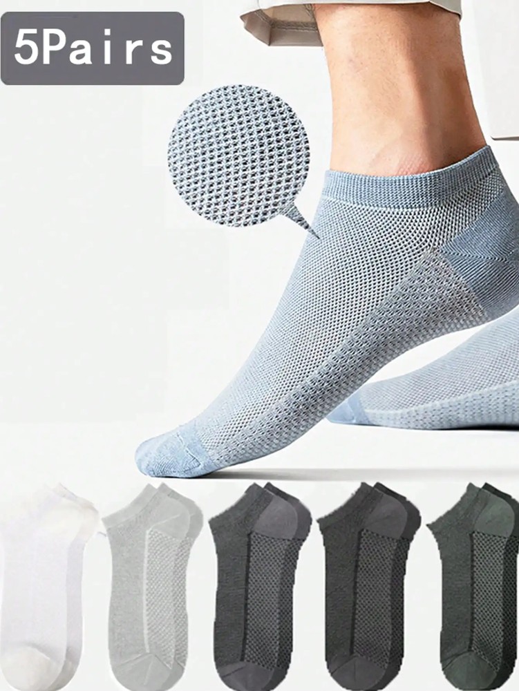5Pares Calcetines Hombre Desodorante Algodón Transpirable Calcetines Deportivos