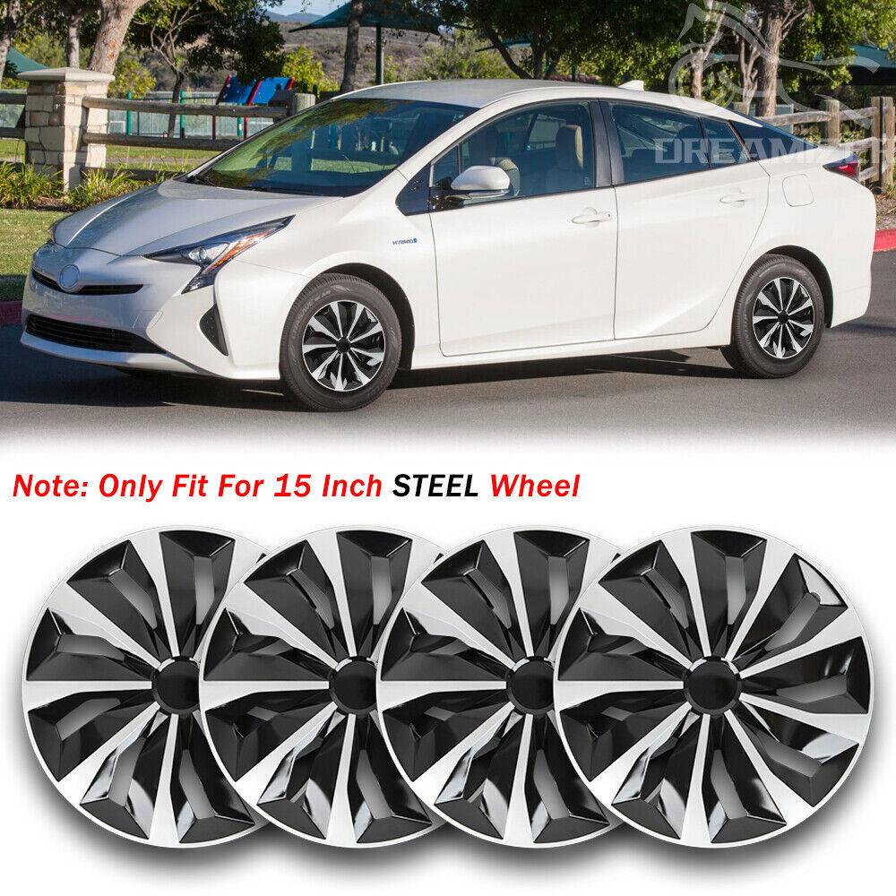 Toyota Prius 15 Inch Wheel Rim Covers Snap On Hub Caps for R15 Steel Wheels 4Pcs