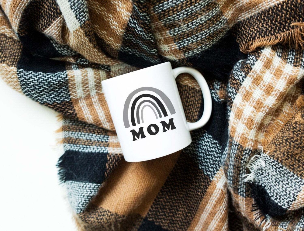 Mom Coffee Mug Rainbow Coffee Mug Baby Shower Gift Mother's Day Gift New Mom