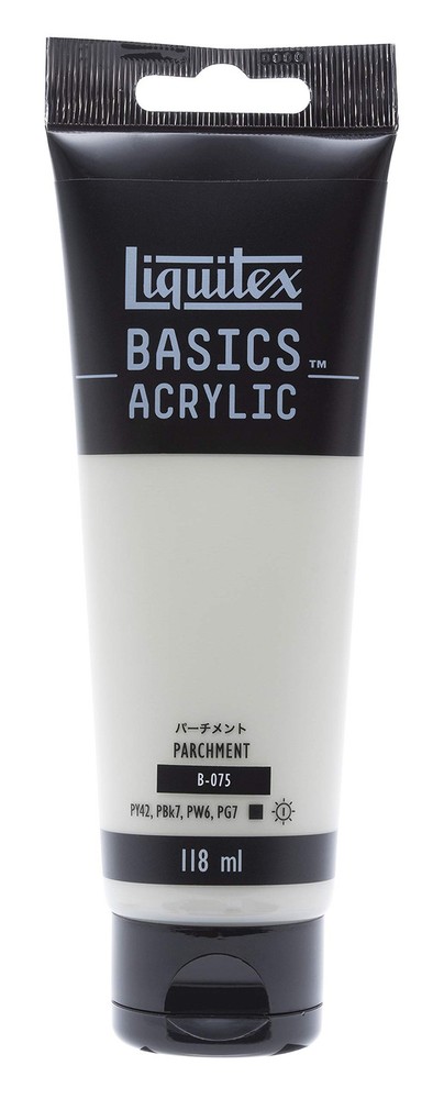 Acrylic Paint Basics B-075, Parchment, 4.0 fl oz (118 ml)